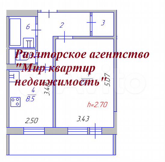 1-к. квартира, 37,7 м², 5/9 эт.