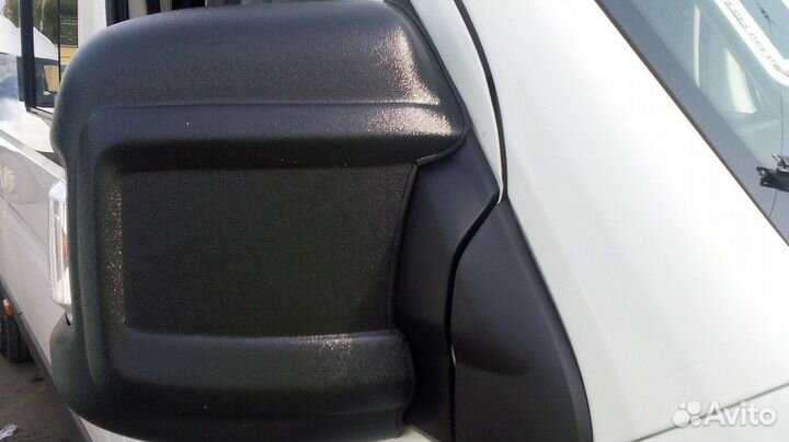 Накладки на зеркала Peugeot Boxer 2006-нв (чёрные)