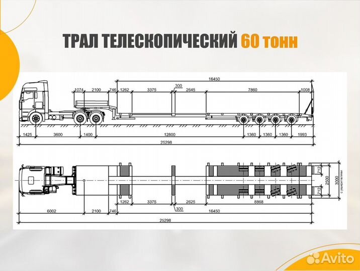 Перевозка негабаритных грузов -услуги трала от 300