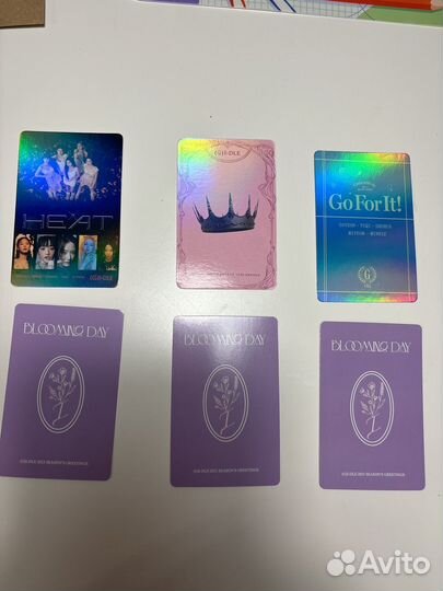 Карты джи айдл,соён,3 ломо карты 3 голо карты