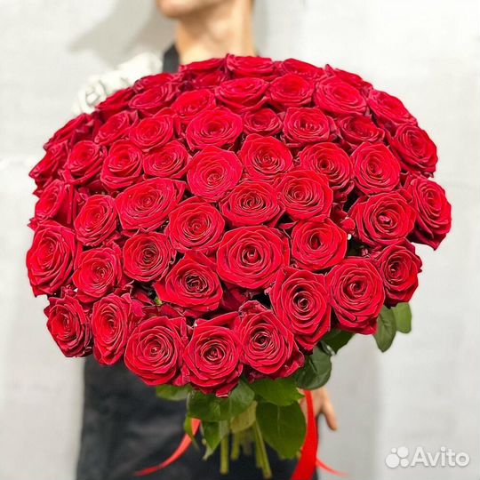 Цветы Букеты 101 Розы красные Доставка бесплатно