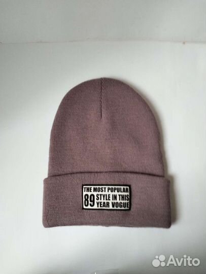 Шерстяная двойная новая шапка бини