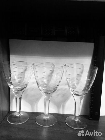 Фужеры бокалы рюмки из стекла СССР винтаж