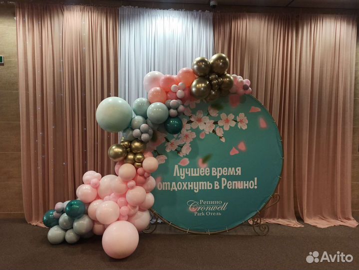 Фото-зоны, живые пайетки, каркас аренда