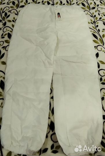 Штаны тёплые белые на синтепоне