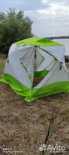 Палатка для рыбалки Лотос Куб 4 Компакт + дно