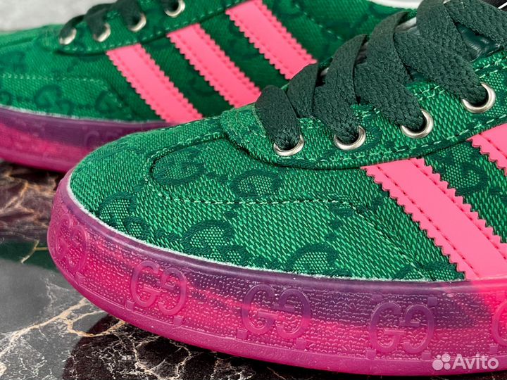 Adidas x Gucci Gazelle Green GG Monogram