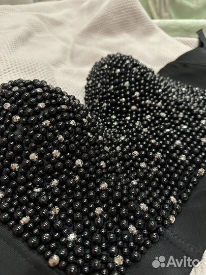 Топ корсет со стразами