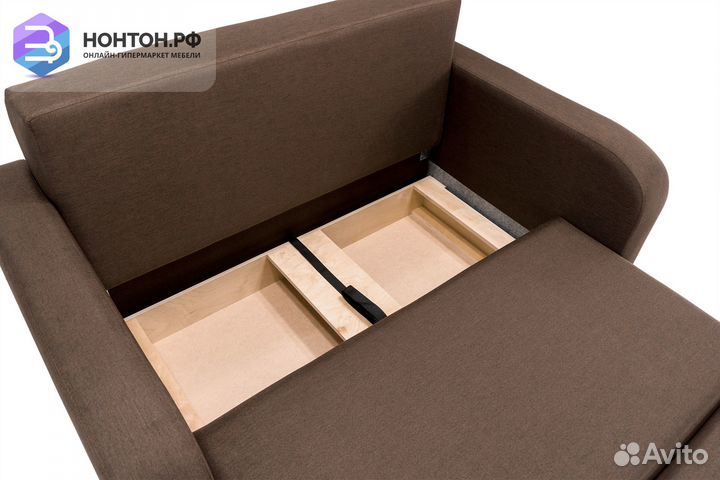 Диван Бруно рогожка коричневая