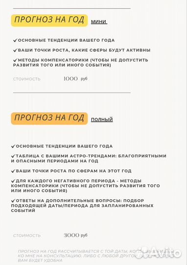 Натальная карта и Прогнозы