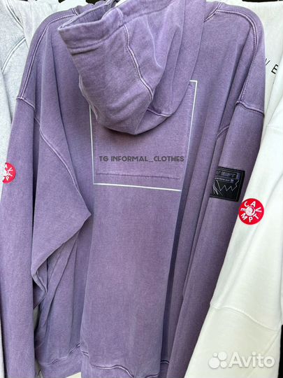 Cav empt худи оверсайз фиолетовое overdye