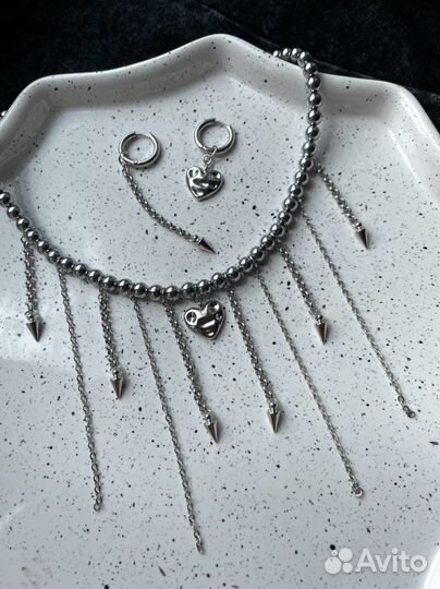 Колье чокер с цепями Pinterest Poison Drop