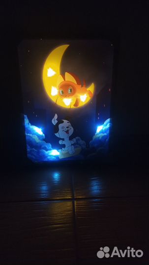 Картина с подсветкой Котенок Гав 30х40 см