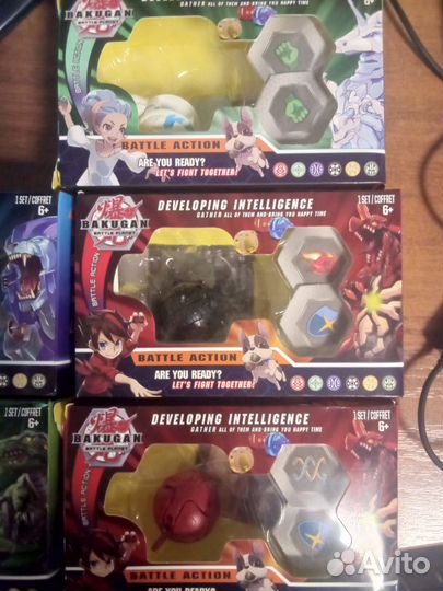 Бакуганы с картами Bakugan Набор 5 шт