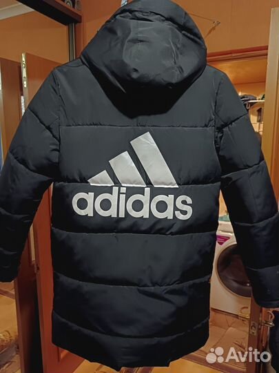 Пуховик зимний мужской adidas с башлыком