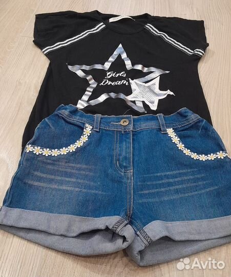 Вещи пакетом на девочку 134 140