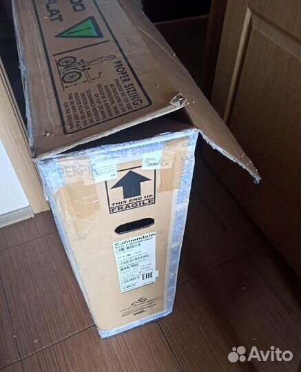 Коробка большая картонная от велосипеда, б/у