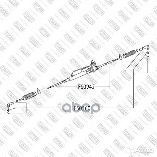 Наконечник рулевой тяги левый/правый лев FS