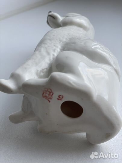 Фарфоровая статуэтка Пудель лфз