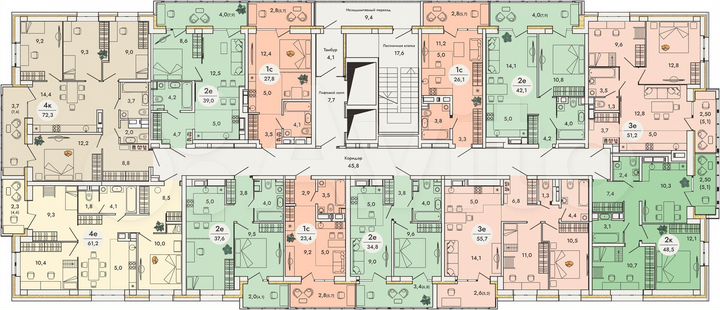 Квартира-студия, 23,4 м², 2/16 эт.
