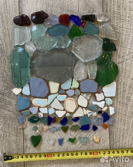 Набор морское стекло и керамика