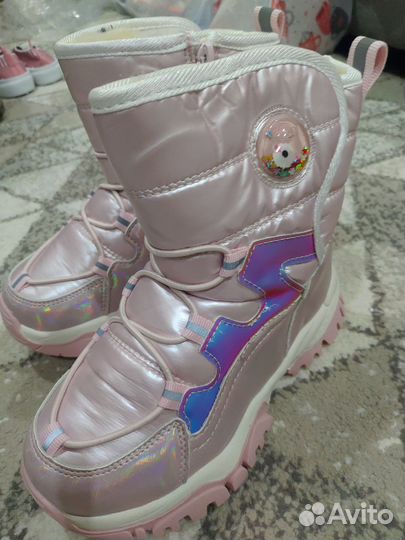 Новый зимние сапоги для девочки размер 28 29