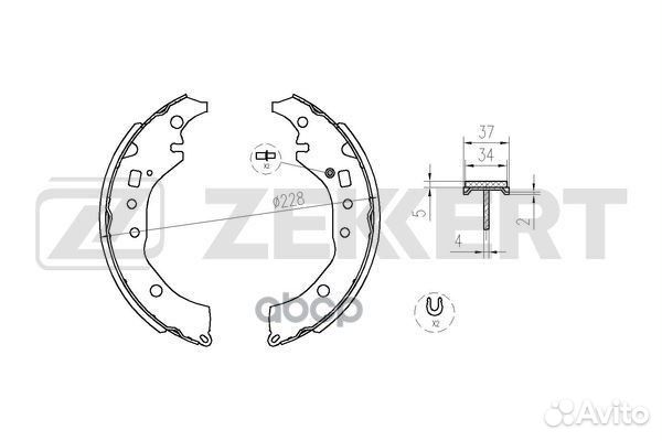 Колодки торм. бараб. задн. Toyota Allion (T260)