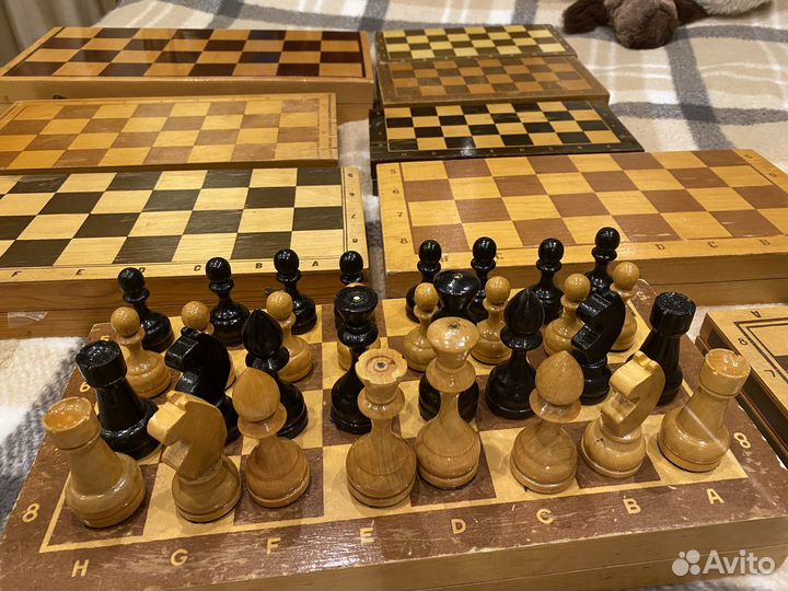 Шахматы большие 40х40 см, деревянные фигуры