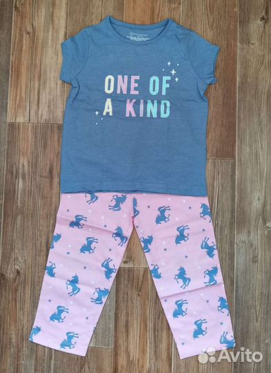 Новый брендовый х/б костюм/пижама, р.98-104