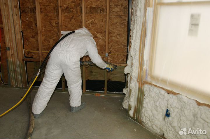 Утепление дома пенополиуретаном. Напыление ППУ