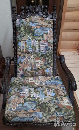 Антикварное кресло 19 век редкость