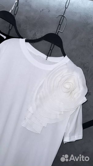 Футболки в стиле Оверсайз с 3D цветком44/50