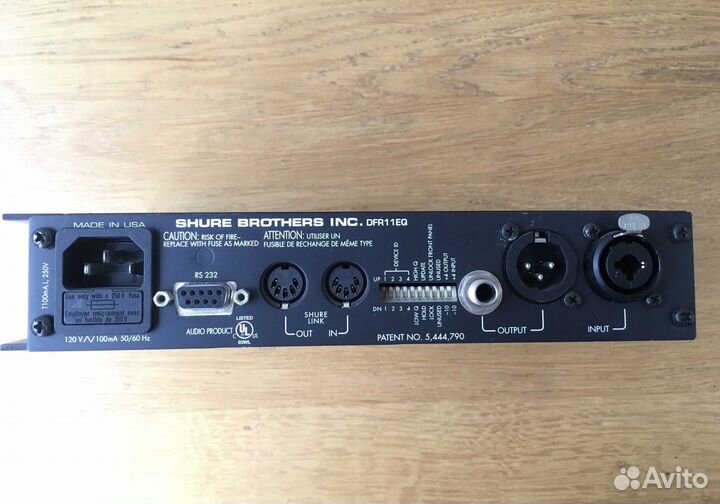 Shure dfr11eq подавитель обратной связи
