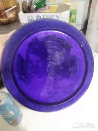 Сахарница цветное стекло СССР