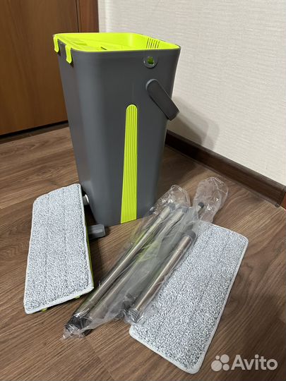 Швабра с отжимом и ведром Новая