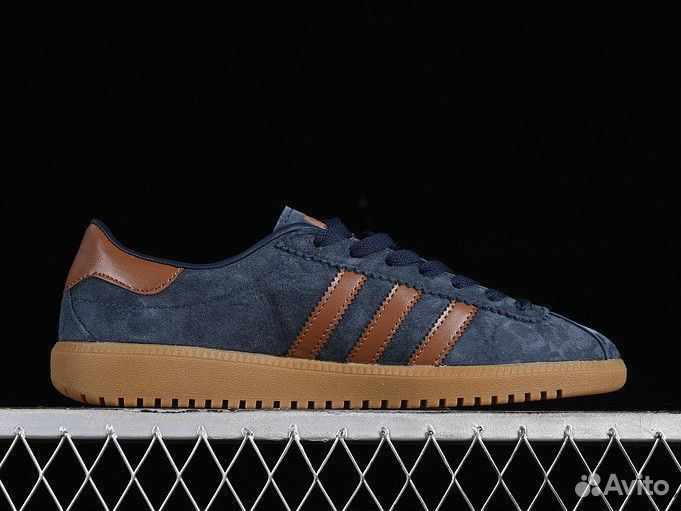 Кроссовки синие adidas bermuda dark blue brown