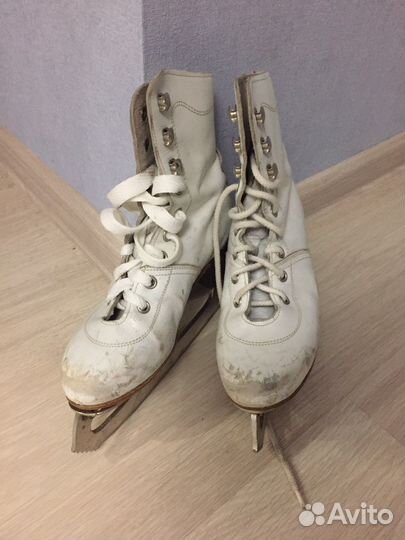 Коньки детские кожаные 21 размер, СССР