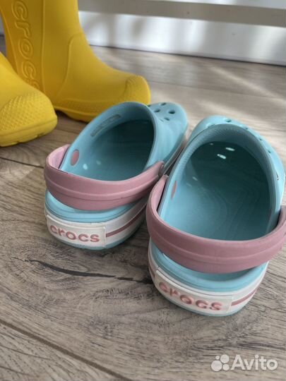 Резиновые сапоги, сабо crocs c7/c8