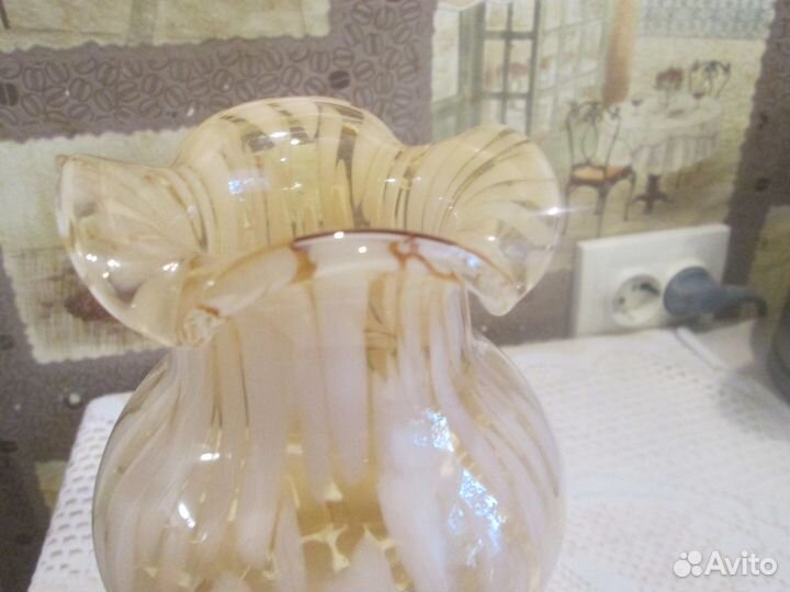 Ваза Цветное Стекло Чехия