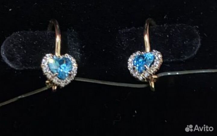 Серьги детские золотые