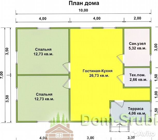 Пушкино. Дом каркасный дк-34 (10х7). Звоните