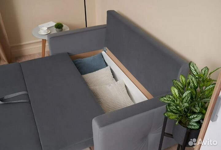 Диван шагающая еврокнижка Вита темно-серый