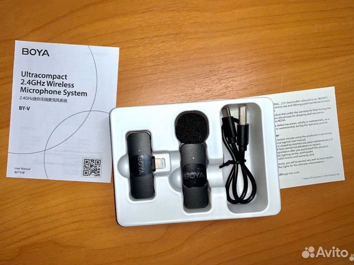Беспроводной петличный микрофон Boya BY-V1