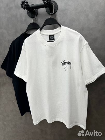 Футболка Stussy оверсайз (белая и черная)