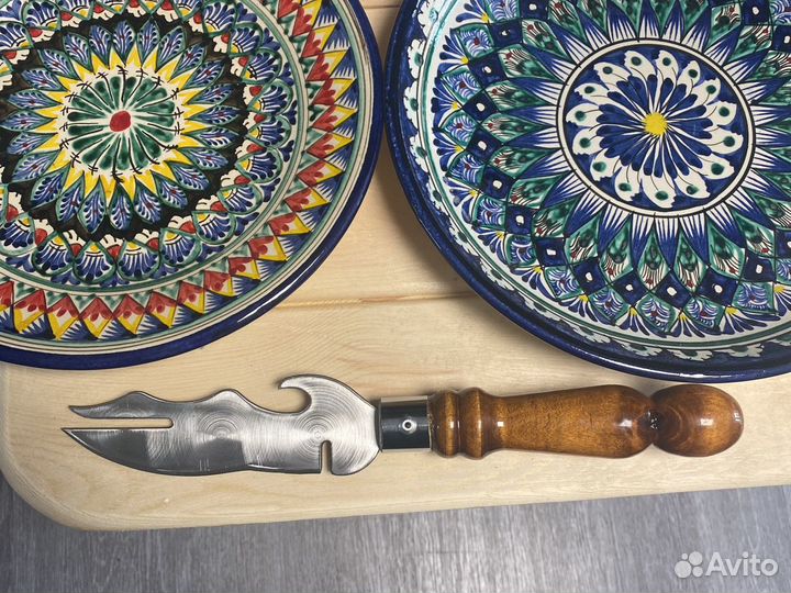 Нож вилка для снятия мяса с шампура