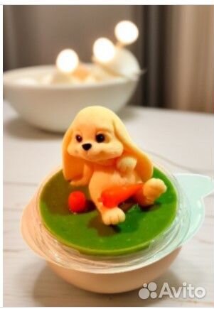 Зайчик из мыла с морковкой детский