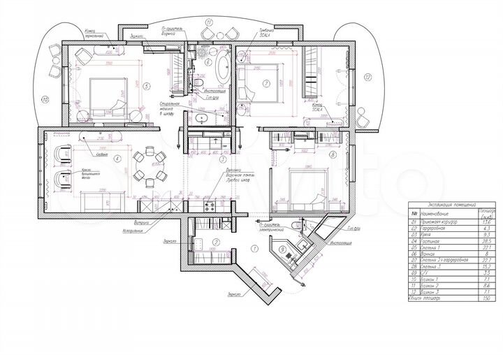 4-к. квартира, 132,2 м², 12/16 эт.