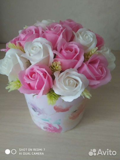 Букет из мыльных роз