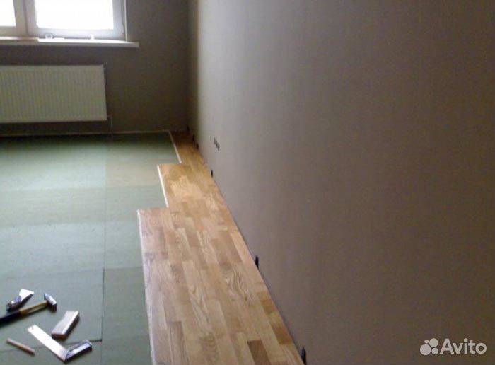 Укладка ламината, ковролина, линолеума, утепление