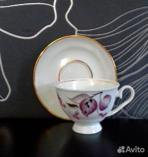 Блюдце кофейное. Советский тонкий фарфор